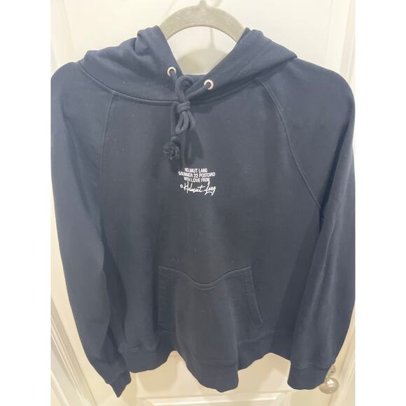 Helmut Lang Women's Helmut Lang Black Summer 2022 Postcard Hoodie Sz L - Picture 3 of 7